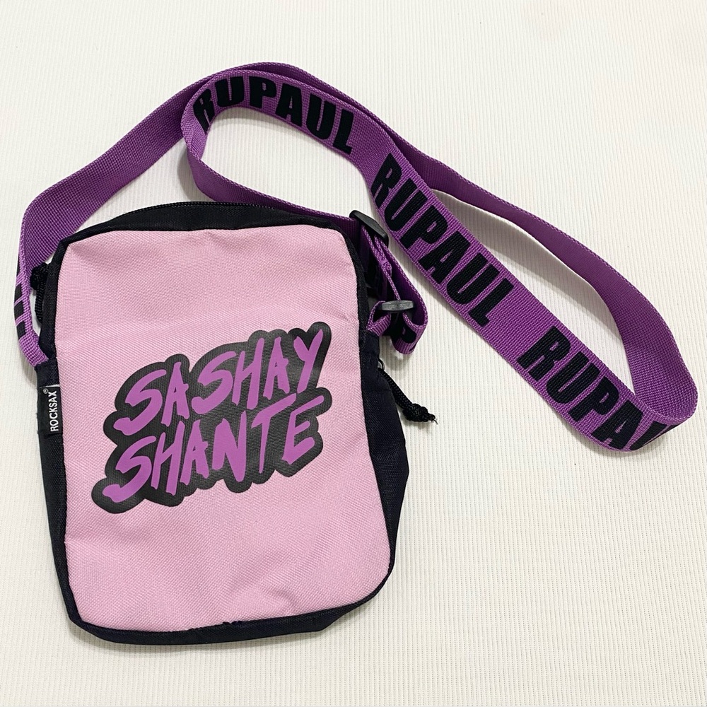 Rocksax RuPaul Sashay Shante Pink Purple Drag Crossbody Bag Purse